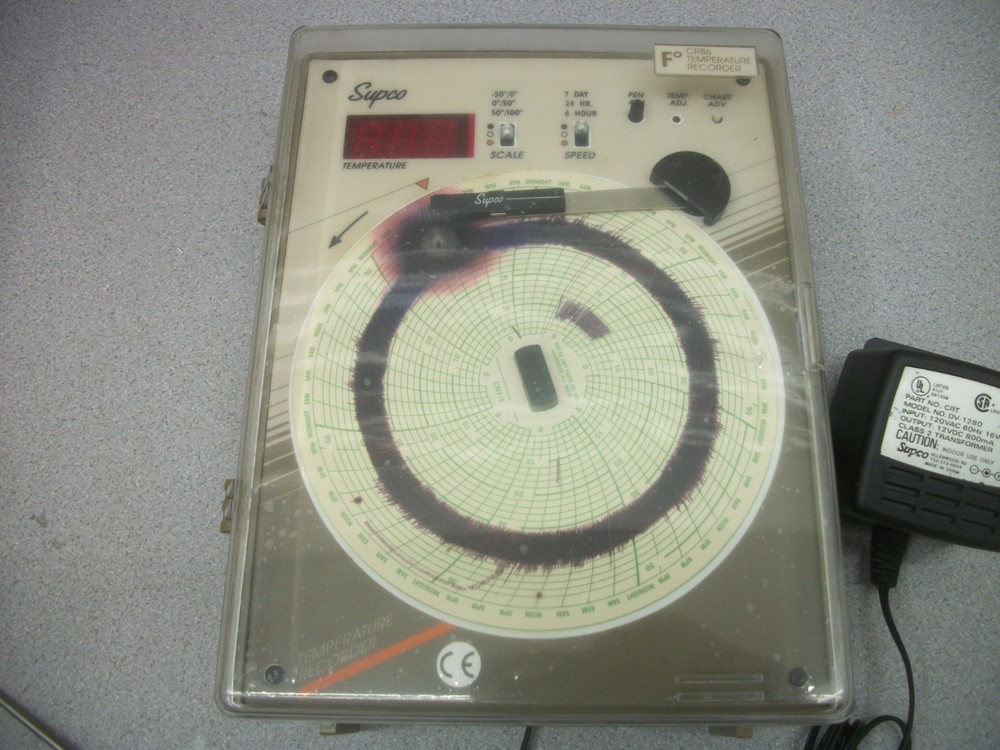 SUPCO DIGITAL LED TEMPERATURE CHART RECORDER CR86