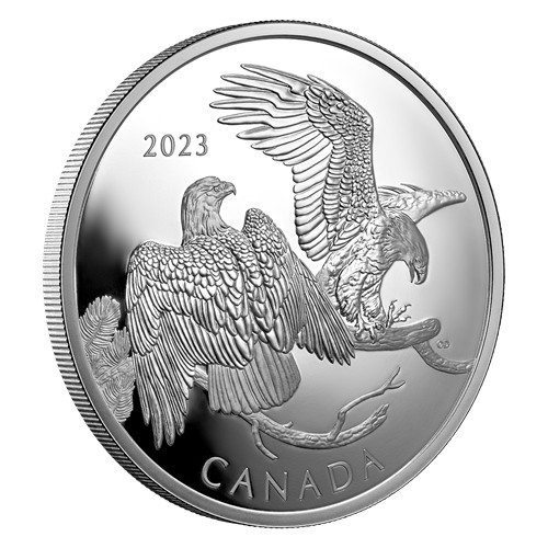 2023 Canada $30, 2-oz Silver Proof The Striking Bald Eagle