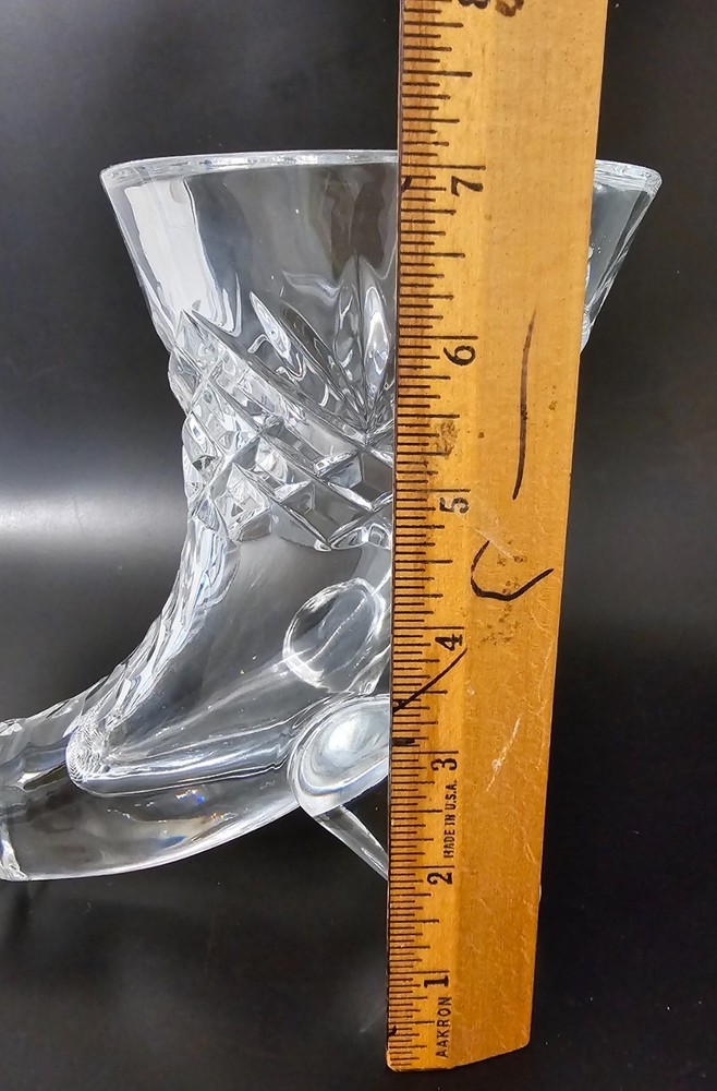 Crystal Cornucopia Heavy Vase