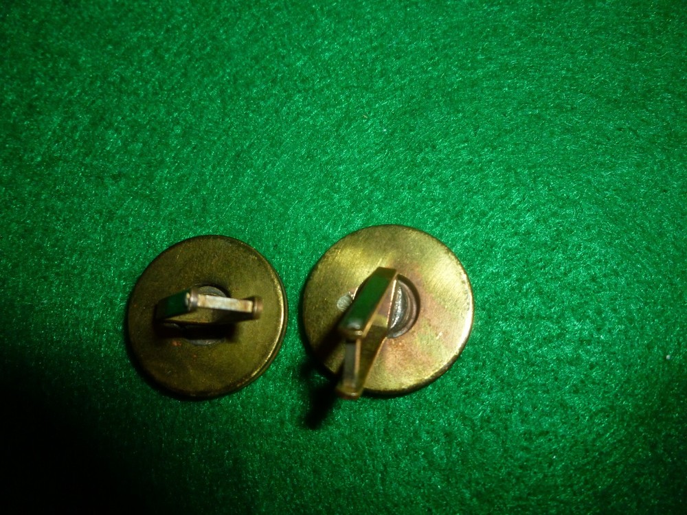 Antique Hunting Theme Brass Cap Cufflinks