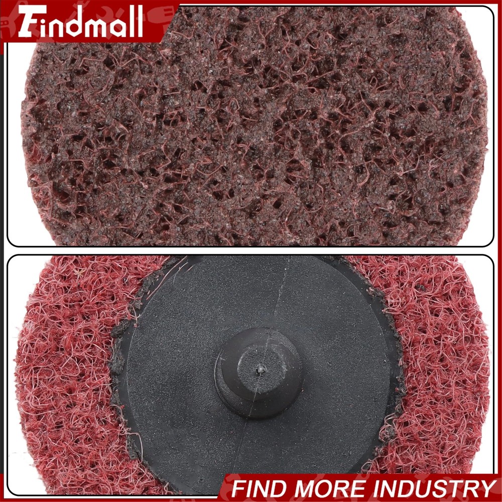Findmall 25 Pcs 2 Inch Medium Surface Conditioning Quick Change Prep Pad Discs
