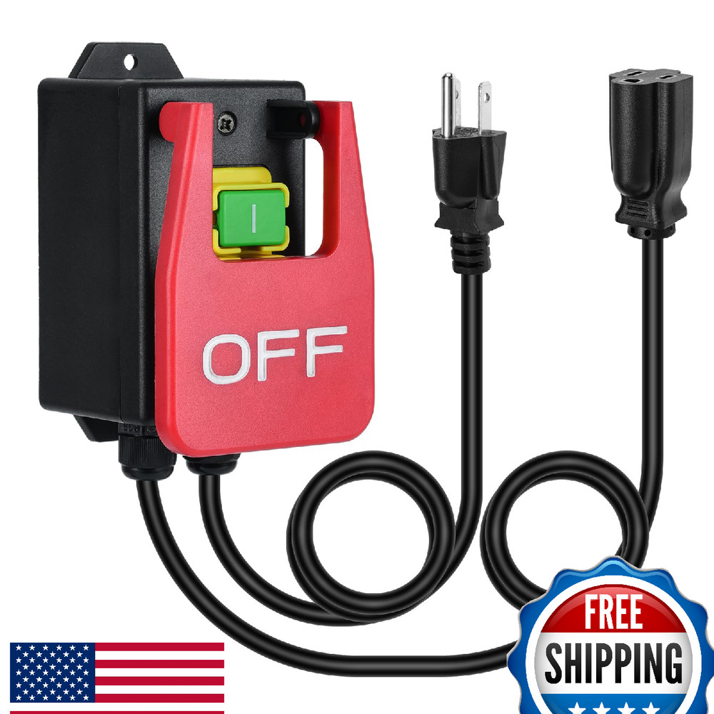 Ortis 110V Single Phase On/Off Switch Large Stop Sign Paddle for Table Saws