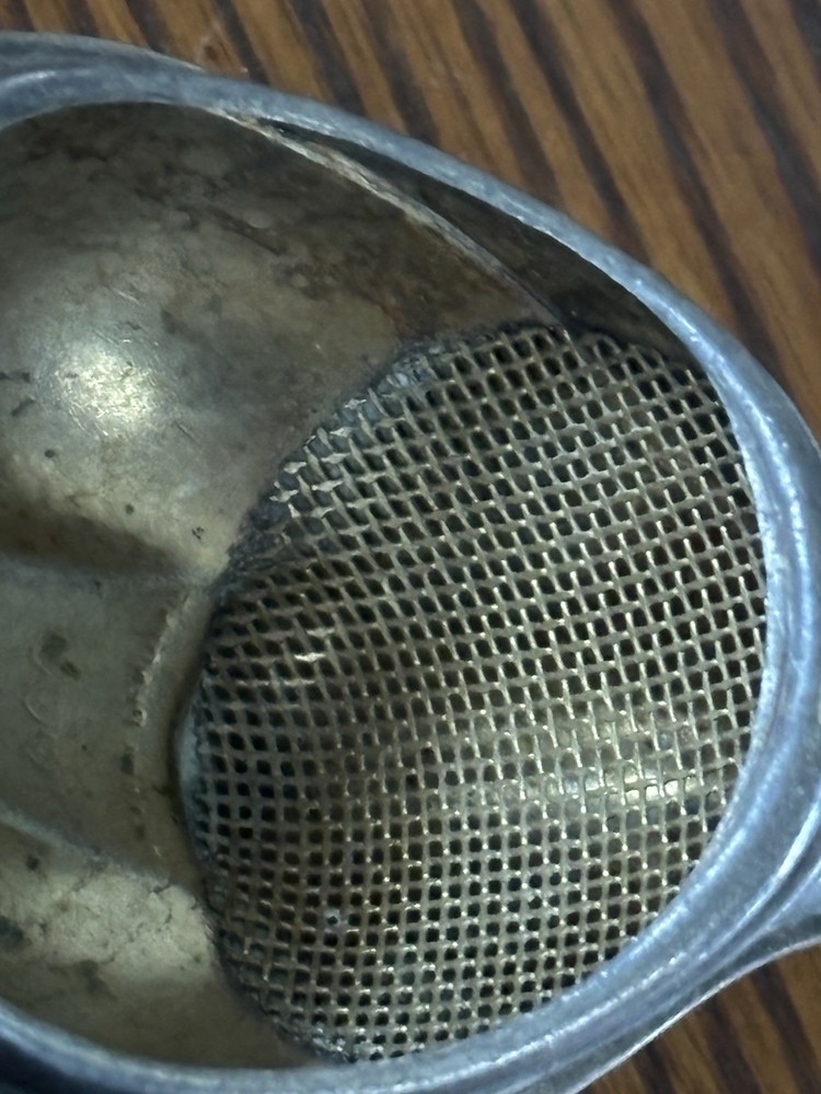 Page & Baker Antique Tea Strainer, Silverplate