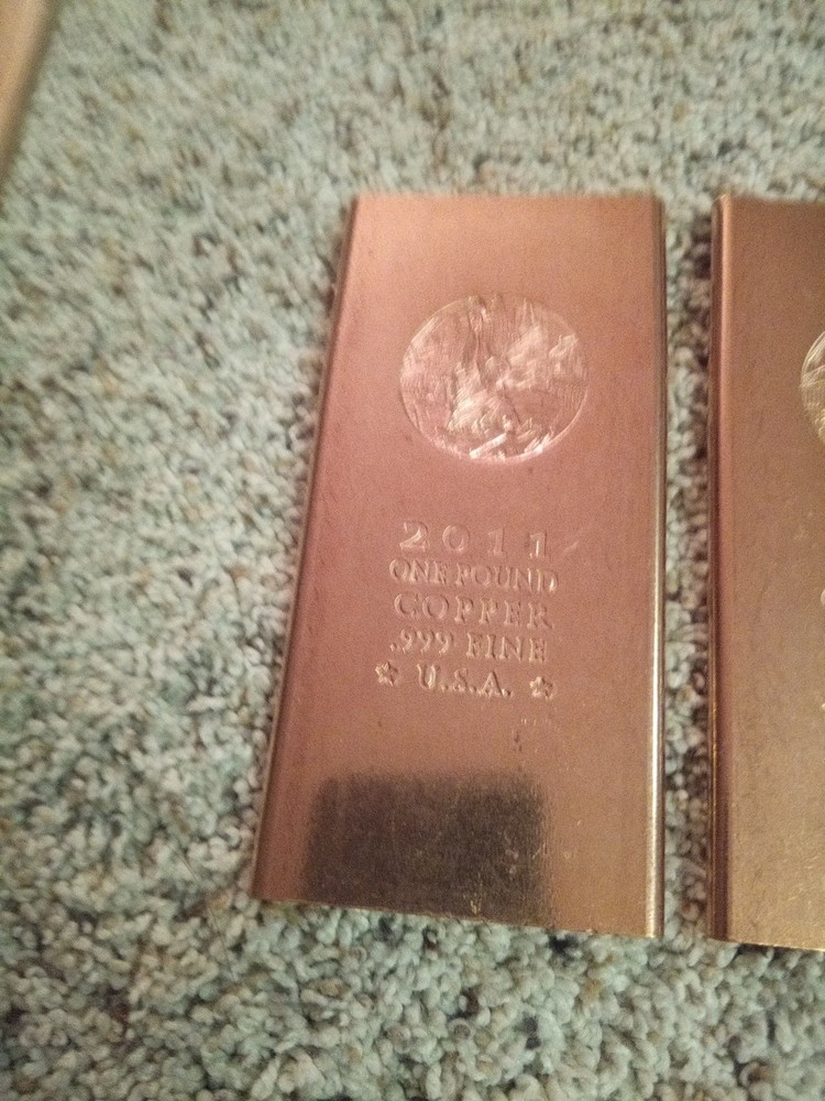 2. 1 Lb .999 Copper Bars