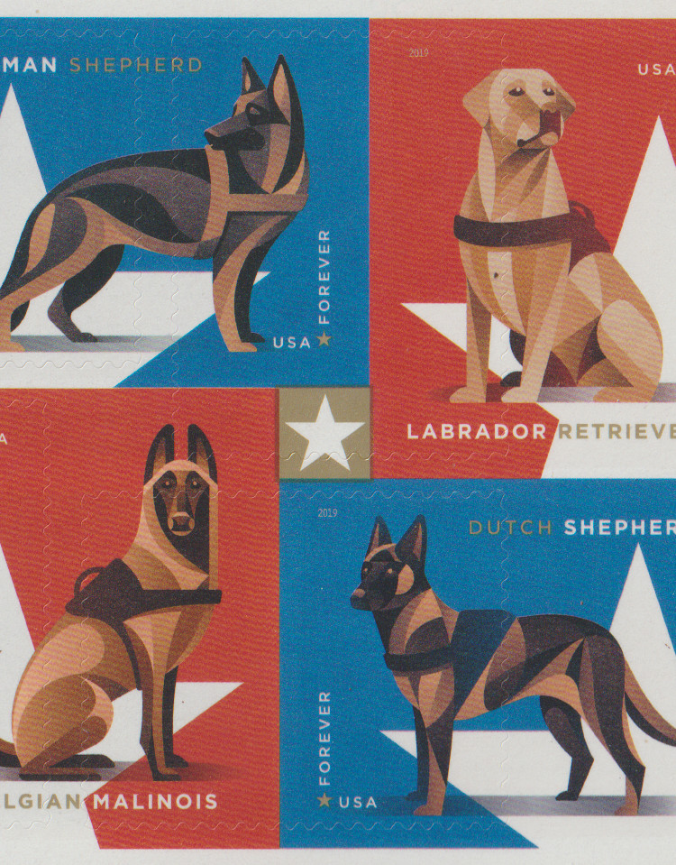 US EFO ERROR Stamps: #5408a Military Working Dogs: Big die cut shift! MNH