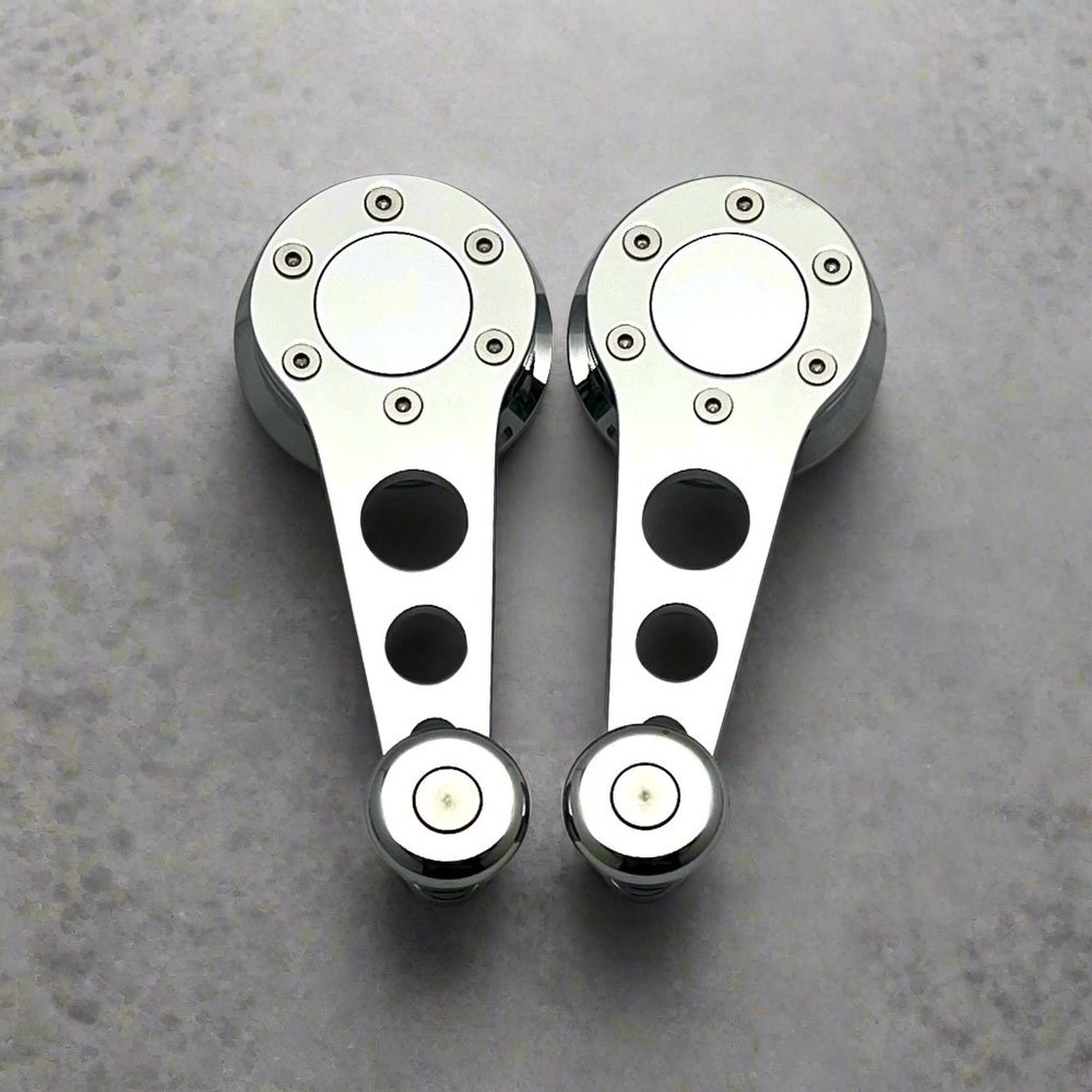 Window Cranks for Porsche 914, 924, 944 Chrome w/Chrome knobs RALLYE NL