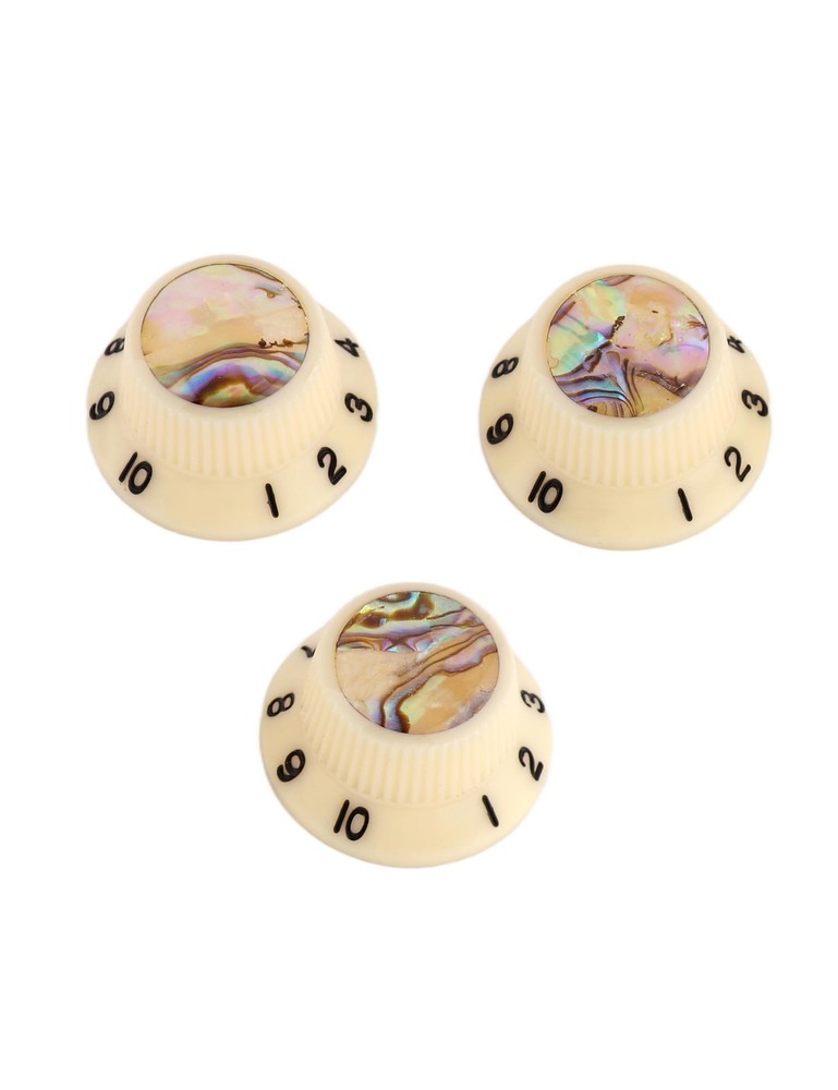 Rubatone Guitar Knobs Abalone Top Speed Control Knobs 6mm Shaft Pots Volume T...