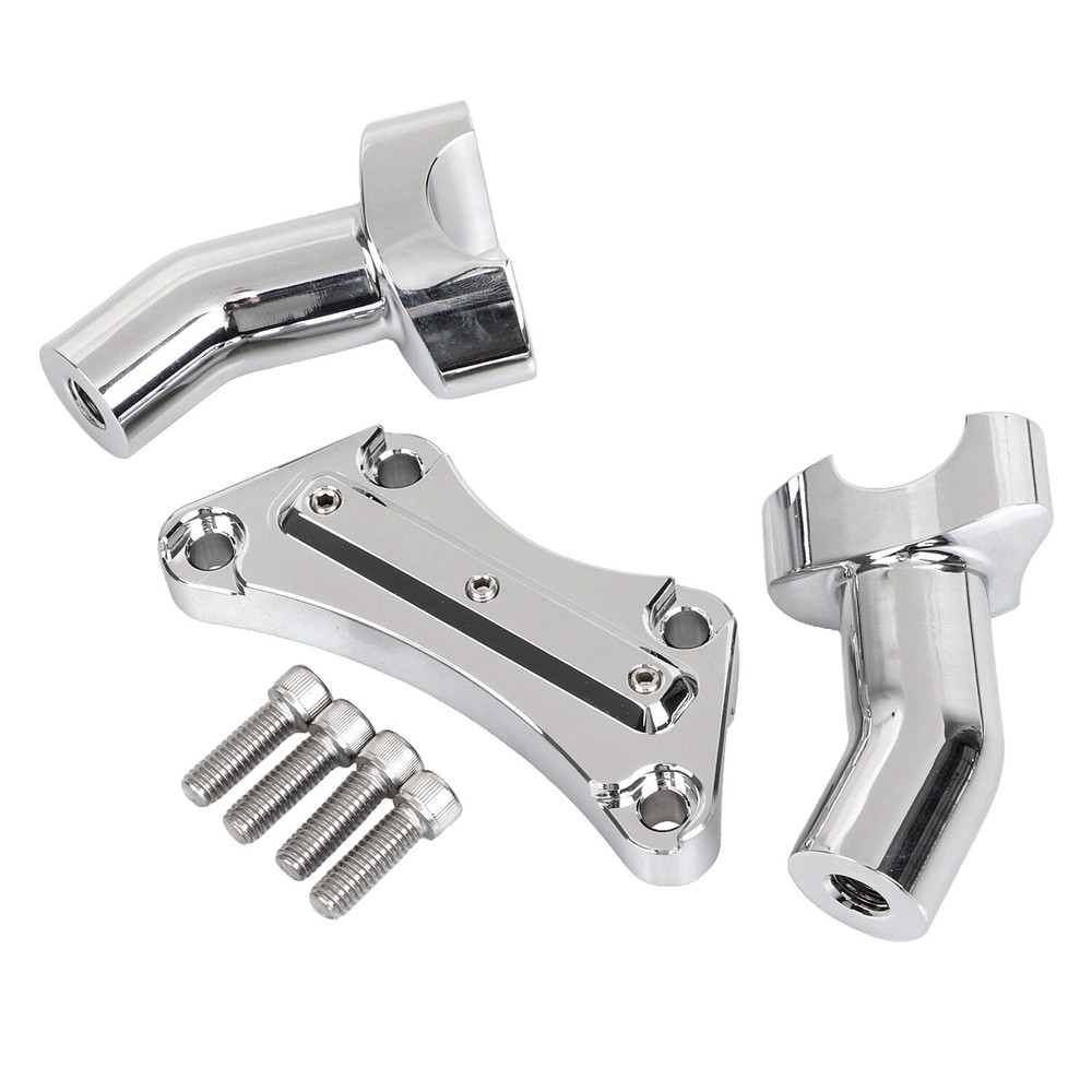 Chrome 3.5" Pullback Handlebar Riser Top Clamp For Harley Dyna Low Rider V-Rod