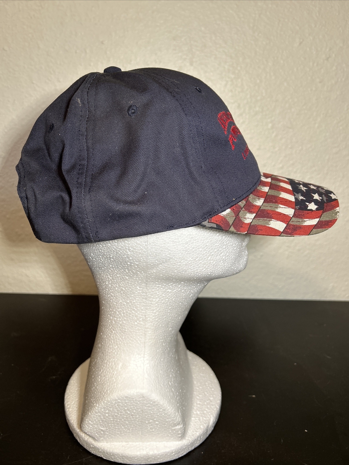 American Wind Power Center Lubbock, TX Patriotic OSFM Embroidered Blue Cap Hat