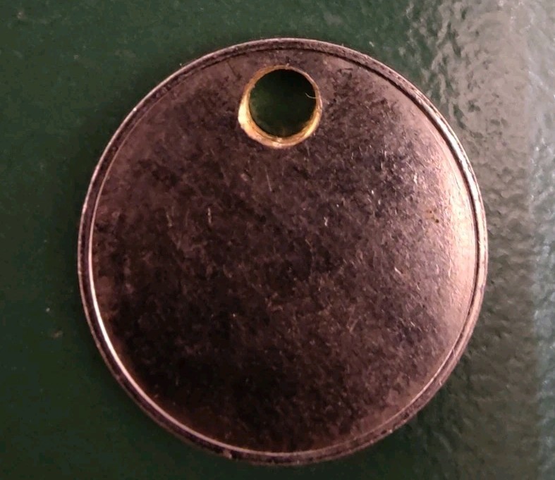 WOOLLEY Colliery Pit Check Tally - marked WOOLLEY COLLIERY 3769