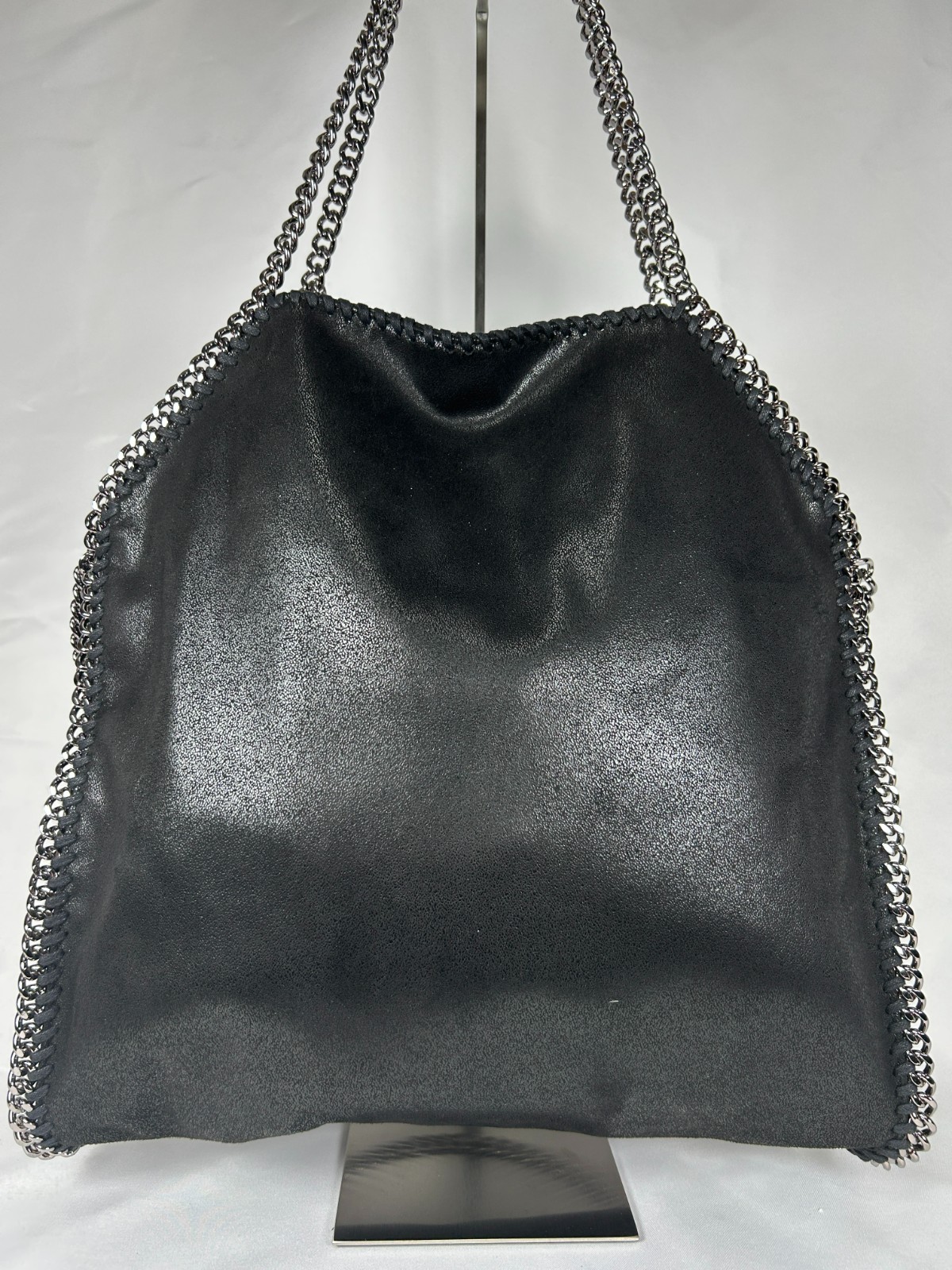 Stella McCartney Falabella Fold-Over Tote Shoulder Bag Black beautiful UK 122610