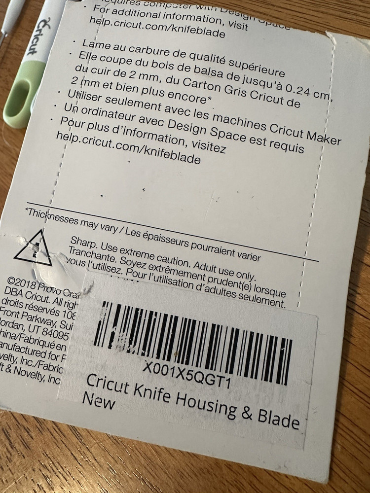 Cricut Knife & Blade Plus Additional Blades & Tools