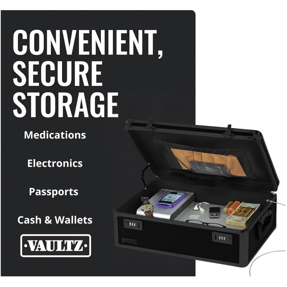 Security Lock Box - Personal Items Safe with Combo Lock