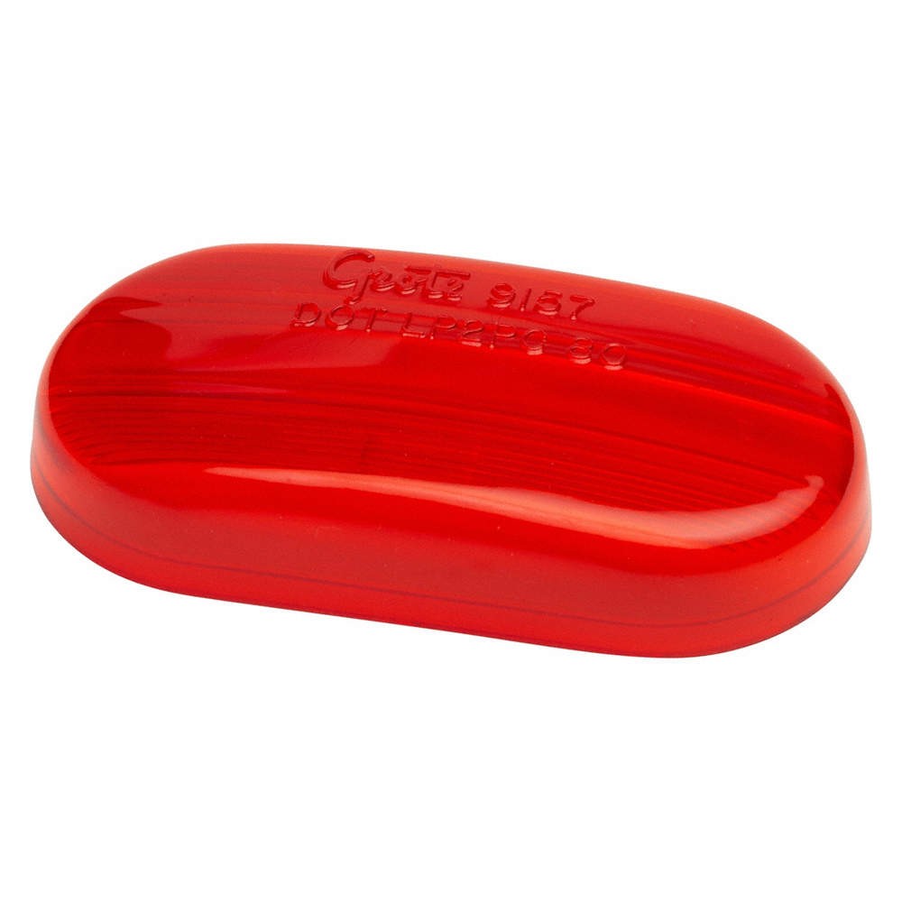 GROTE 91572 Replacement Lens ,Oval,Red 2VPY6