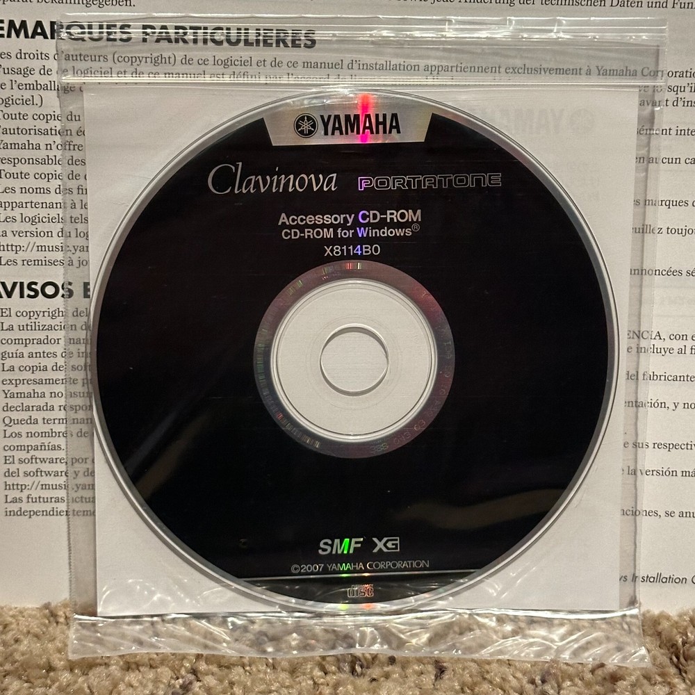 NEW Yamaha Accessory CD-ROM Disk for Windows X8114B0 ClavinovaPortatone Software