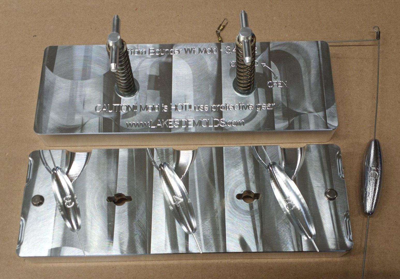 Bottom Bouncer Weight Mold - 3 oz, 4 oz, 5 oz.