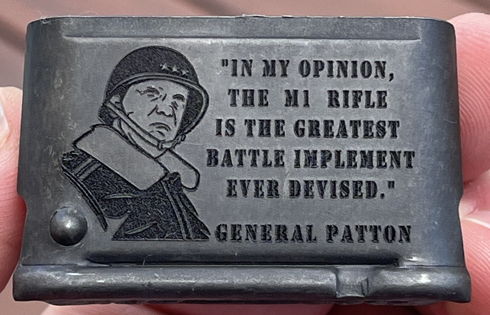 Custom Engraved M1 Garand En Bloc Clip, Have Your Rifles Markings Put On A Clip!