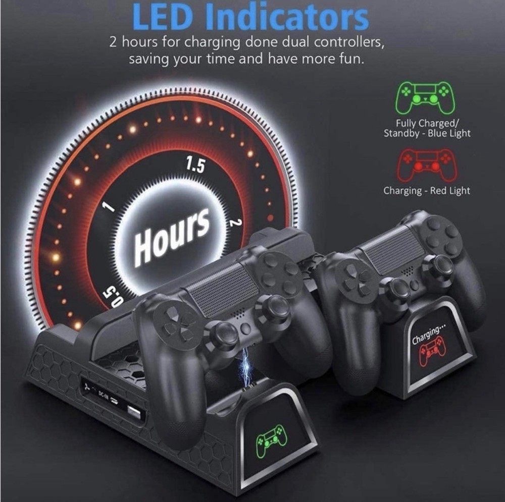 OIVO Regular Multi-functional Vertical Cooling Stand for PS4/ PS4 Slim/ PS4 Pro