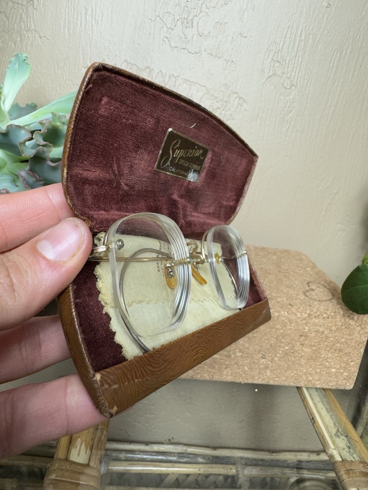 Vintage Wire Bifocals with Case