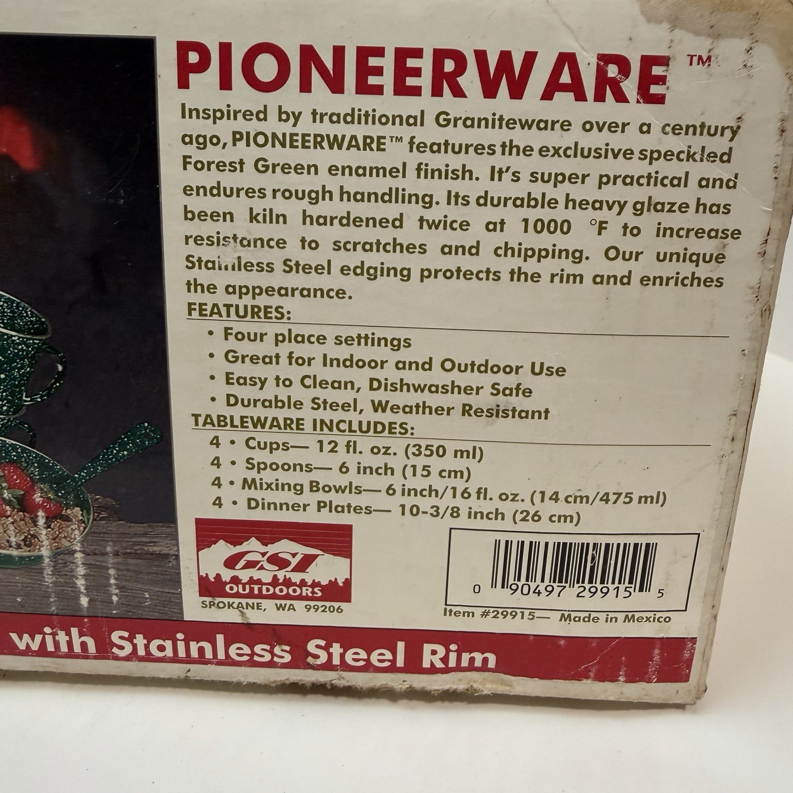 GSI Outdoors Pioneerware Enamelware Camping Dinnerware Set