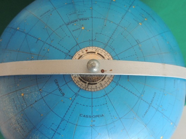 NICE 12" Apollo Celestial Globe 1971 Replogle Rotating Stars Constellations Blue