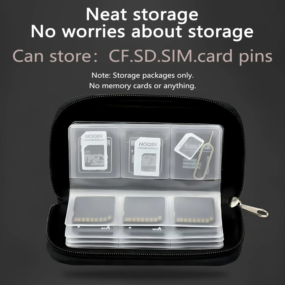 Memory Card Holder Bag 22 Slot SD CF Micro SD SDHC MS Camera Game Case