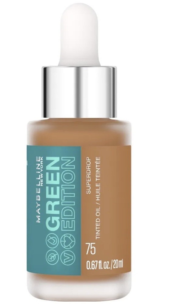 Maybelline 3-PACK Green Edition Tinted Oil Makeup, Adjustable Coverage,