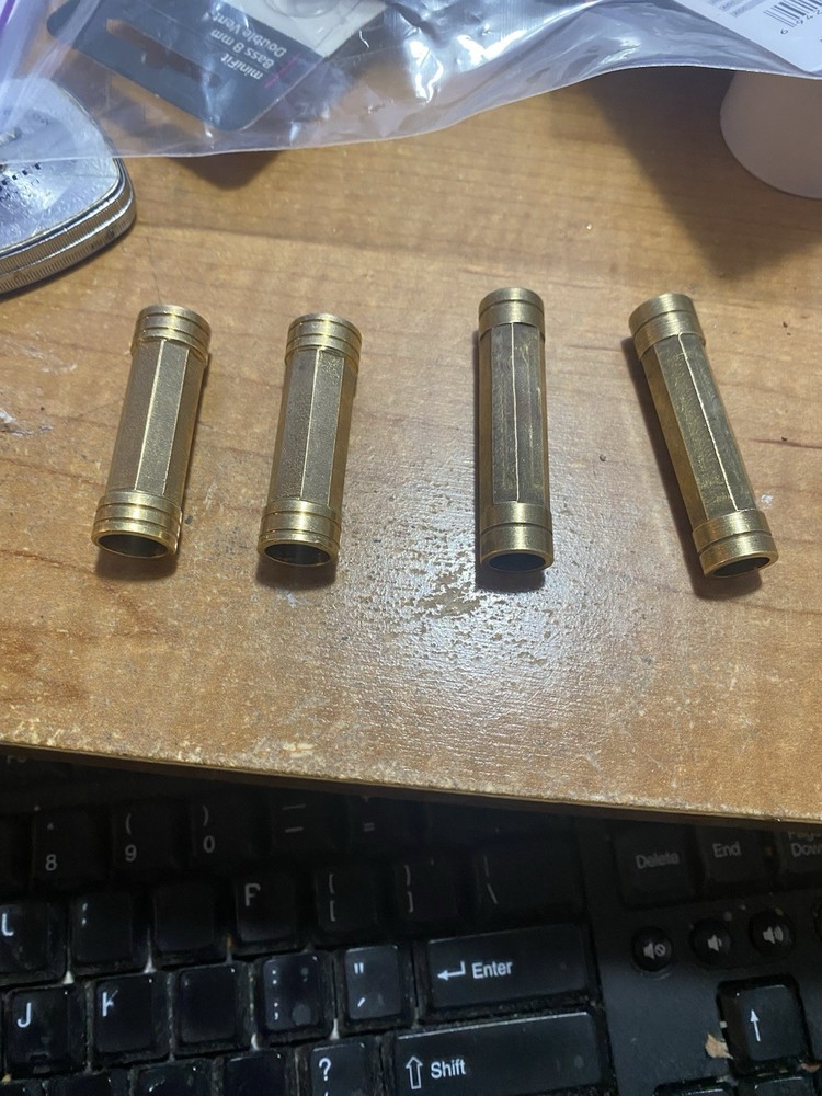 Octagon Brass Thimble Set for Mountain Rifle.