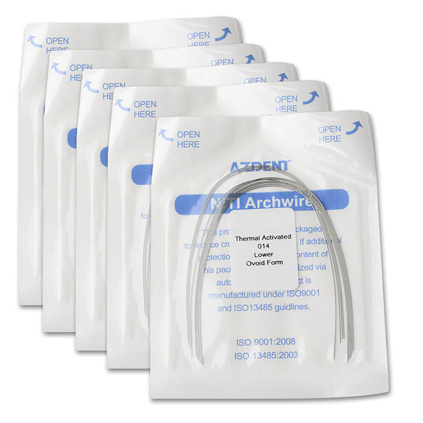 AZDENT Dental Orthodontic Heat Thermal Activated Niti Round Arch Wires All Size