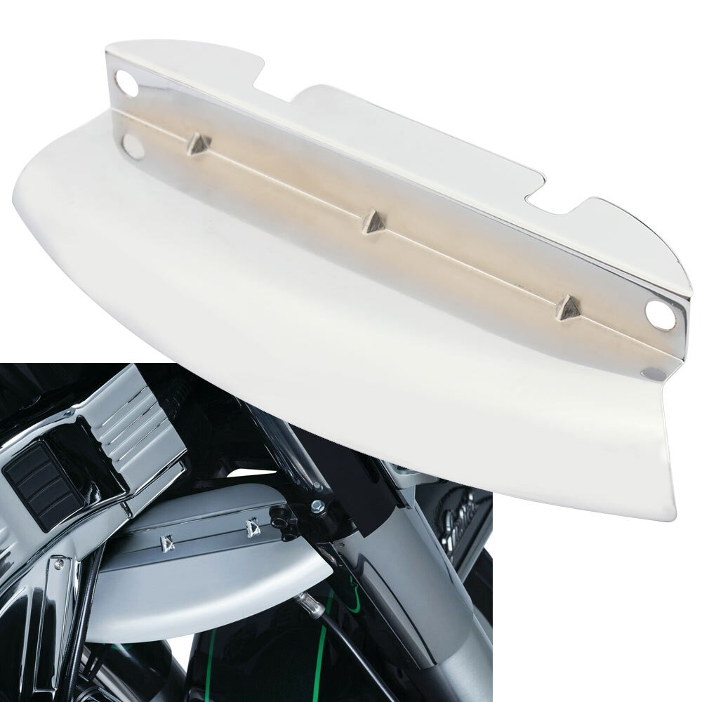 Chrome Front Fork Tree Lower Wind Deflector For Harley Touring Glide 14-21