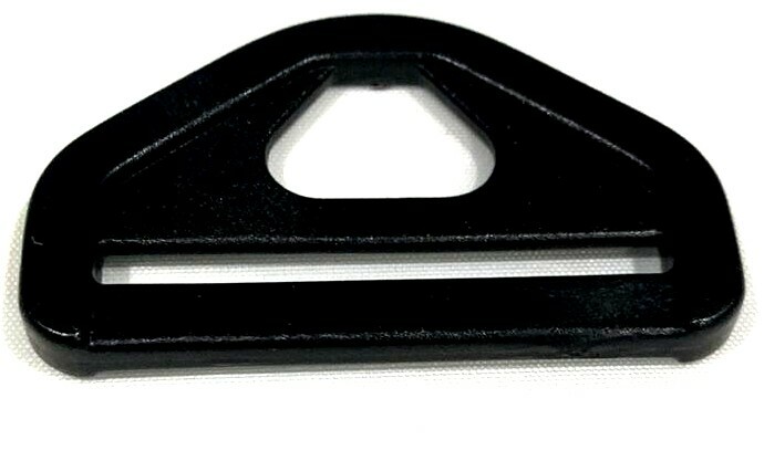 500 Piece Plastic Nylon Hardware Adjuster Triangle D Ring Black 1.5"
