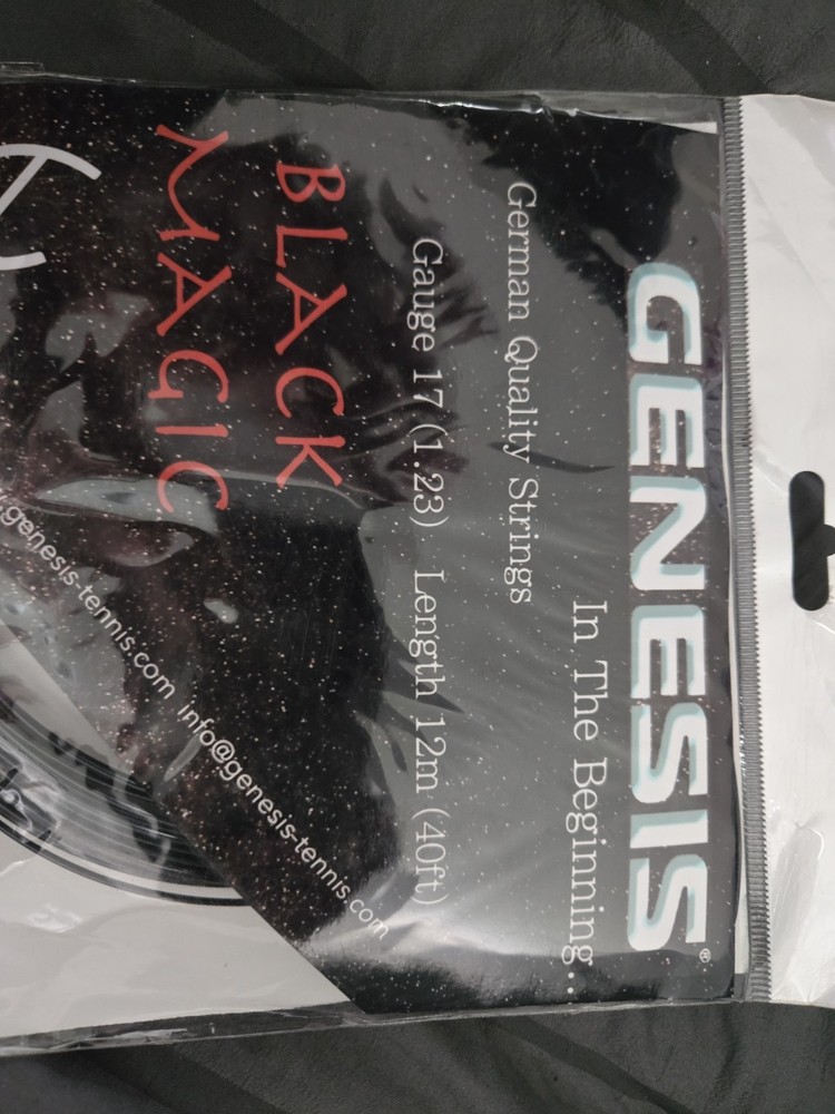 GENESIS BLACK MAGIC Gauge 17G 12m TENNIS RACKET STRING