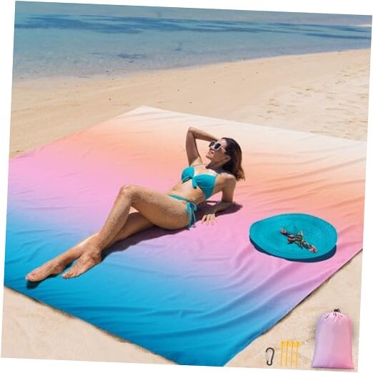 Beach Blanket Waterproof Sandproof Extra Large, Oversized Beach Mat, Quick