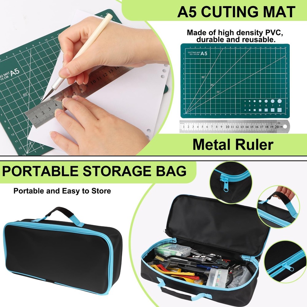 176 PCS 3D Printing Tool Kit, Accessories with Nozzle 176PCS