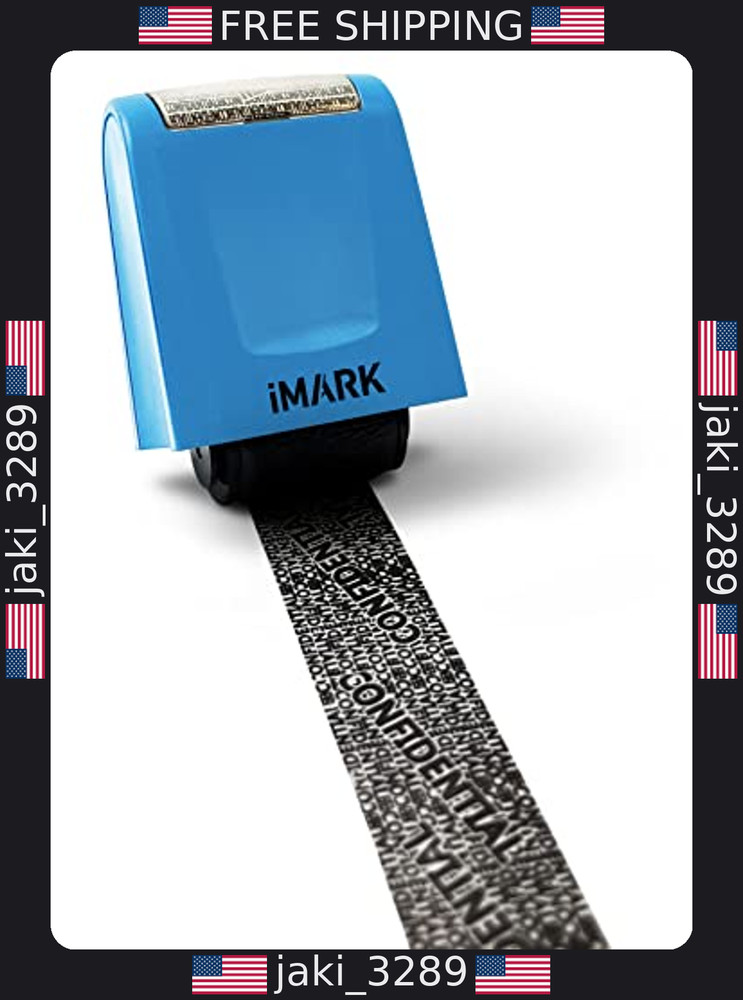 iMark Identity Theft Protection Roller Stamp - Self-Inking Privacy Blocker