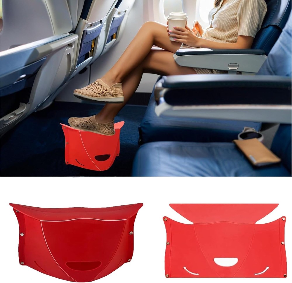 Versatile Folding Foot Rest for Planes & Trains - Lightweight & Supportive