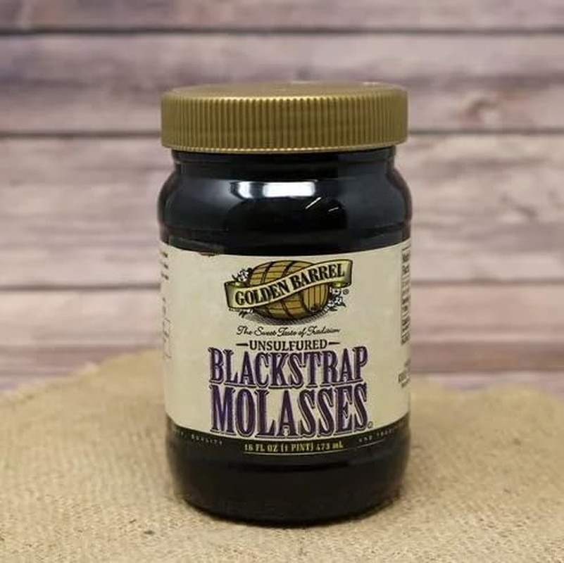 Golden Barrel Unsulfured Black Strap molasses, 32 oz