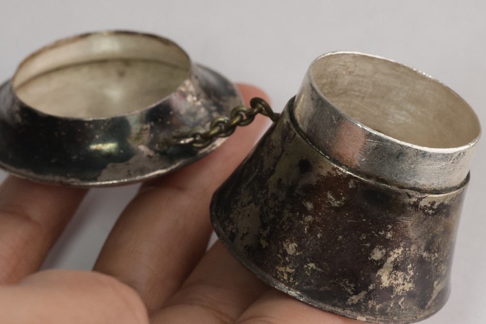 Solid Sterling Silver Plain Vintage Tobacco or pill container