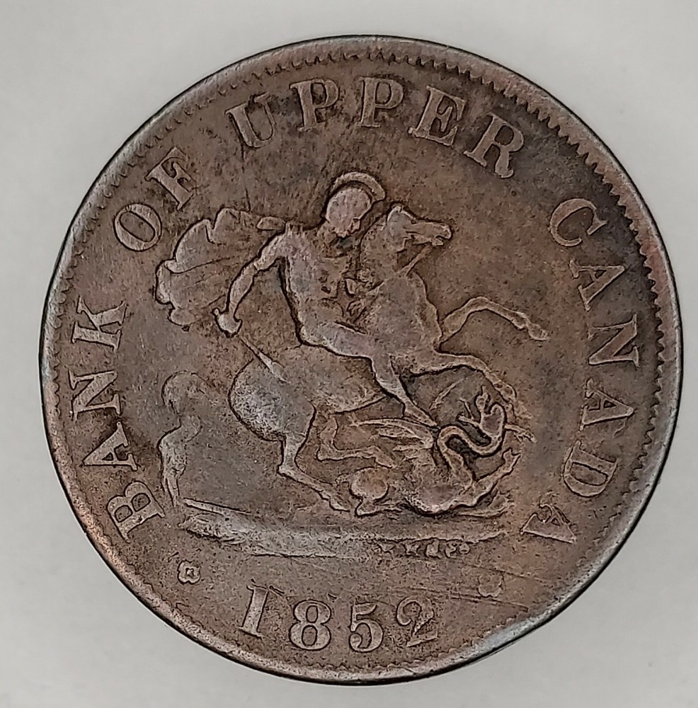 UPPER CANADA - 1/2 - Half Penny Token - 1852