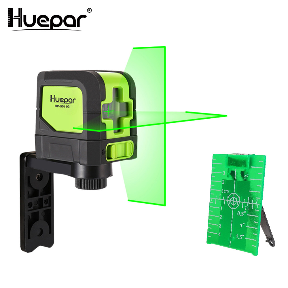 Huepar Green Laser Level DIY Cross Line Laser Self Leveling 9011G Bright Green
