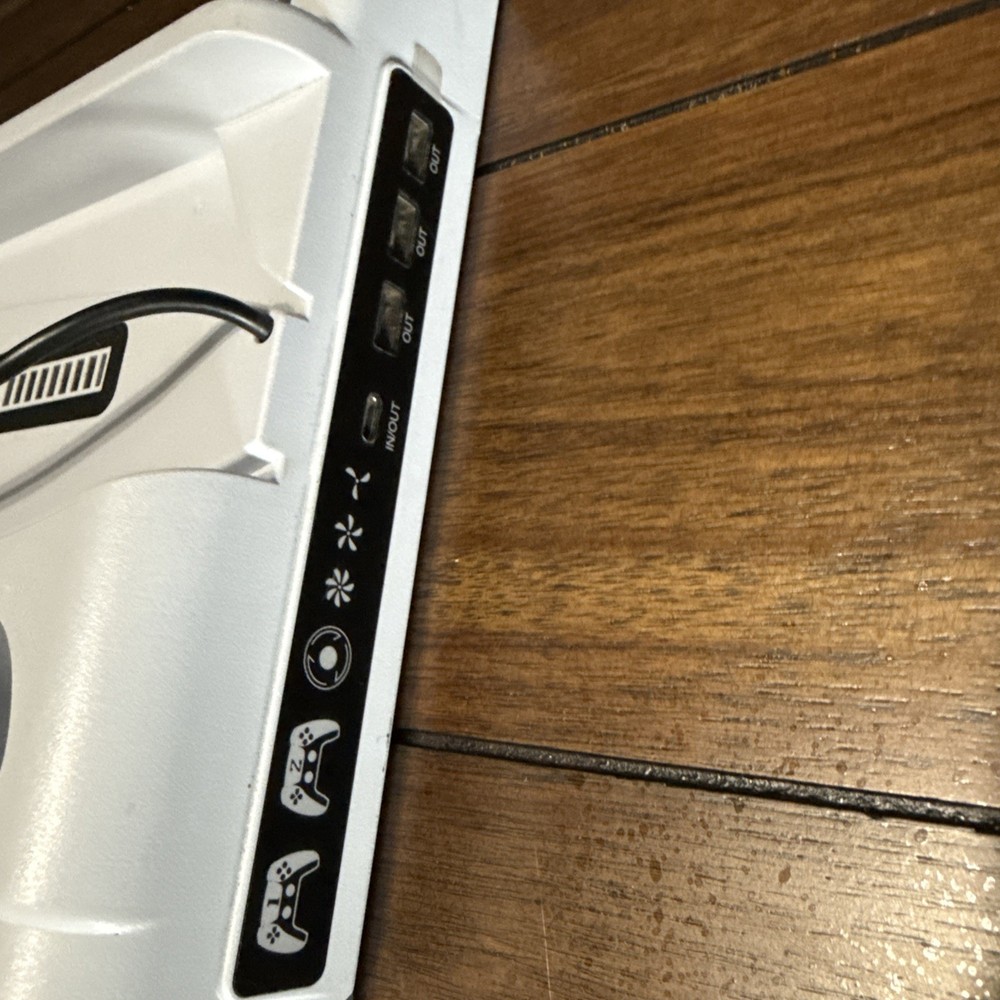PS5/Slim/Pro Stand and Cooling Station with LED Controller Charging White