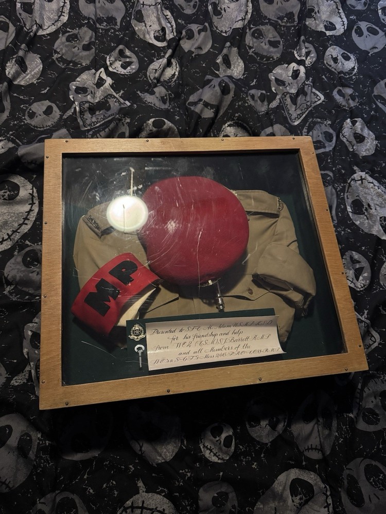 Vintage WWII Era Military Police Commemerative Jacket Hat and Whistle Lot