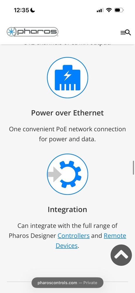 The Pharos TPC (Touch Panel Controller) Lighting Control