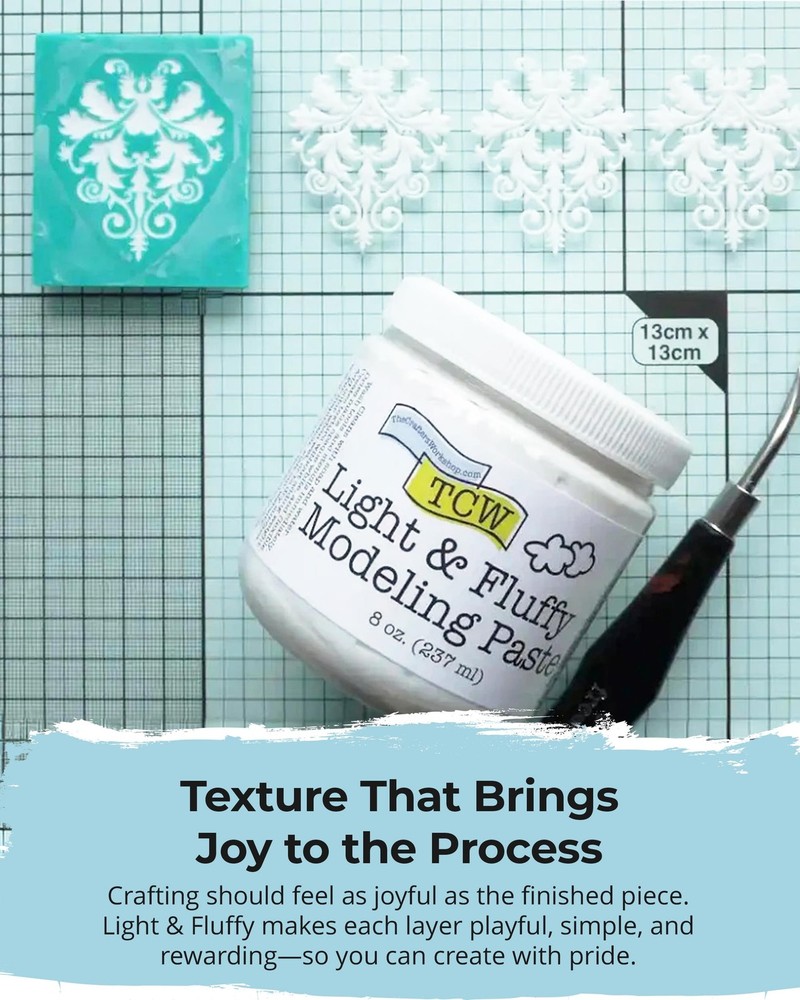 Modeling Paste for Textured Art - Dimensional Paste for Stenciling, Acrylic P...