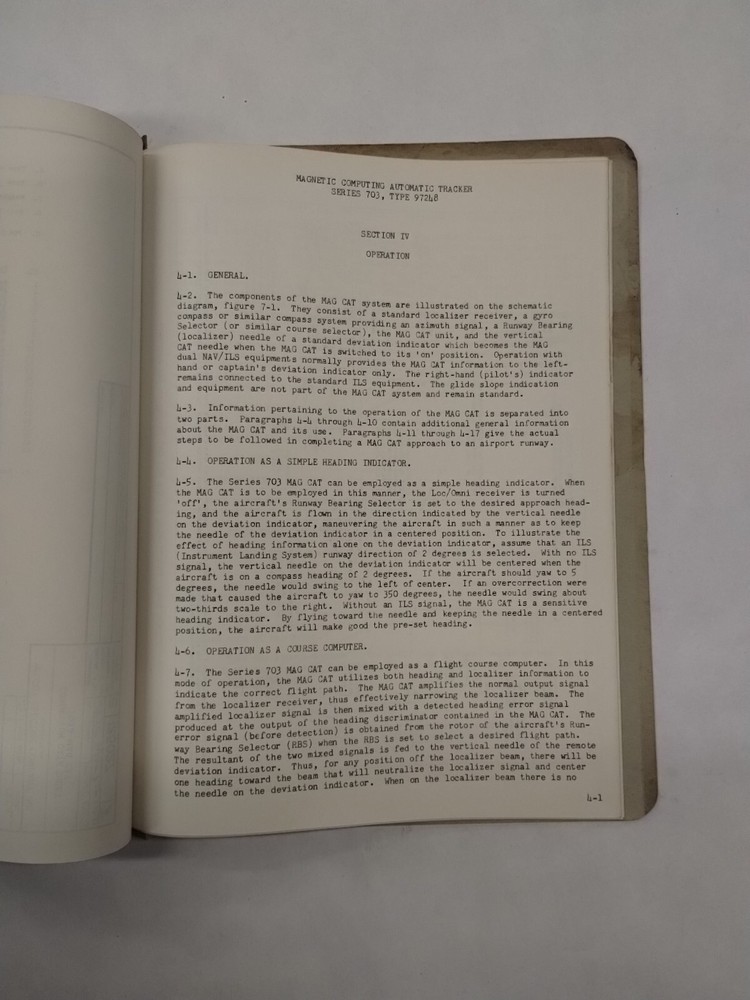 Wilcox Series 703/Type 97248 Magnetic Computing Automatic Tracker Instruction