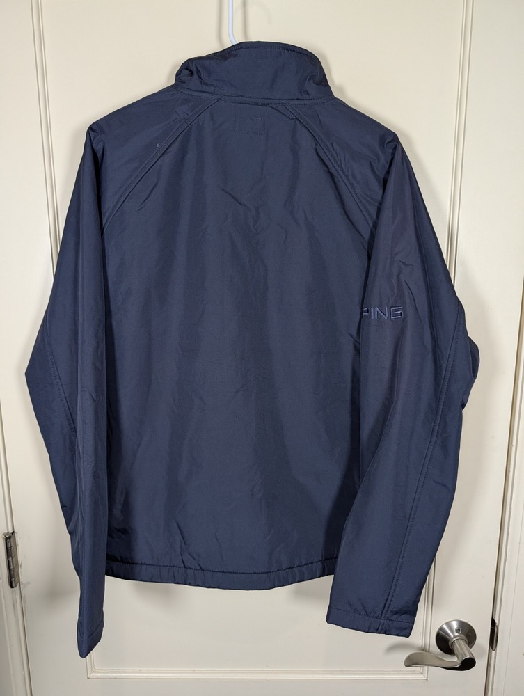 PING Collection Fleece Lined Golf Jacket Softshell Men's Size: L Blue