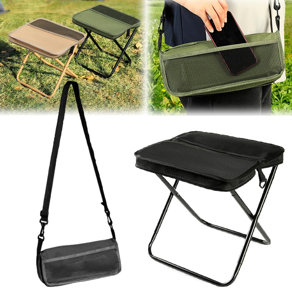 Portable Foldable Backpack Stool,Tiny Foldable Stool which can Turned Into a ...