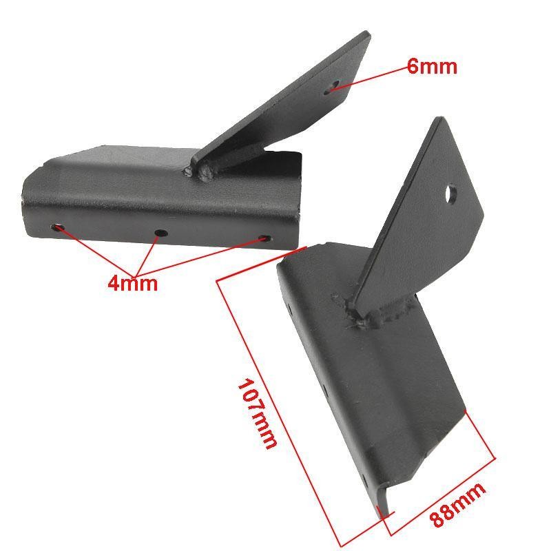 Pair 4" LED Work Light Bar Cube+Windshield Mount Brackets for Jeep Cherokee XJ