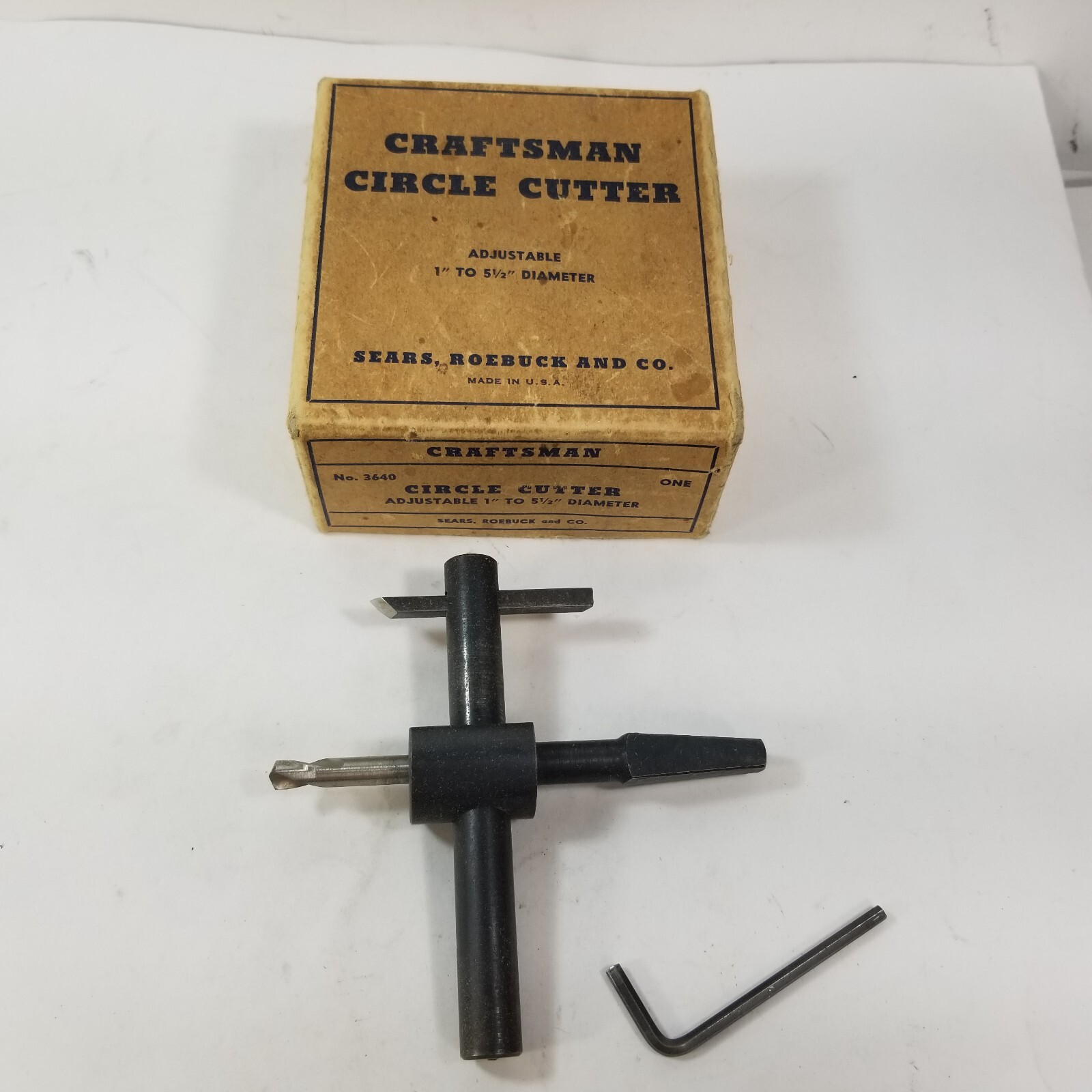 Vintage Craftsman Circle Cutter No. 3640 USA w/ Original Box