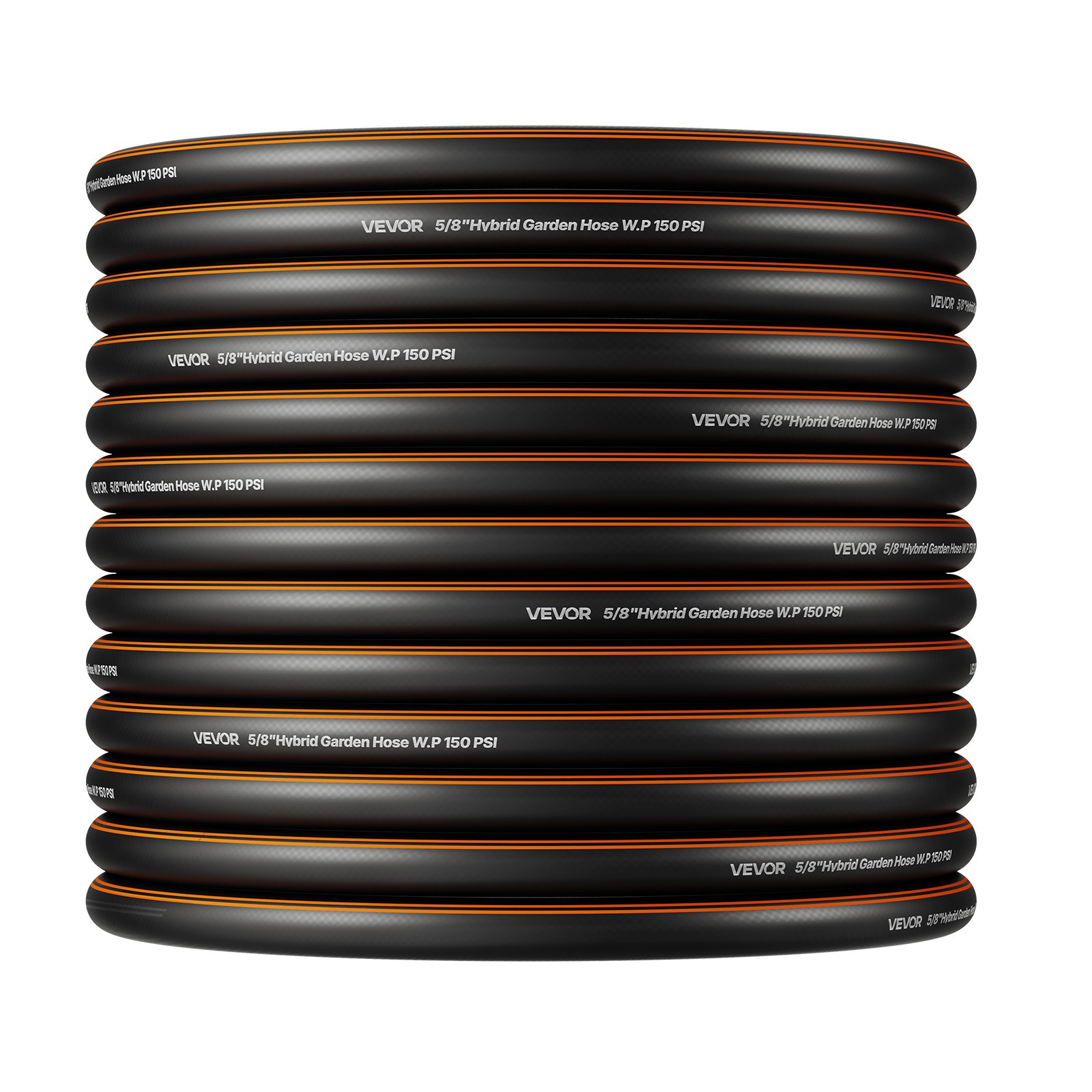 VEVOR Garden Hose 100ft 5/8" Rubber Water Hose 3/4"Fitting Heavy Duty & Non-kink